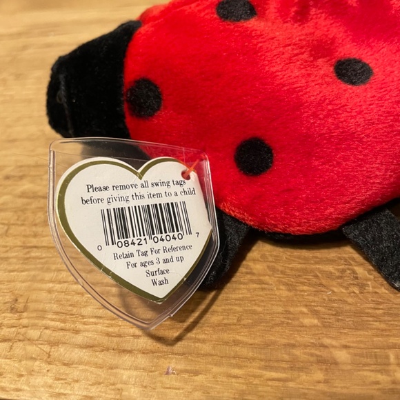 Ty Beanie Babies Lucky Ladybug Red Black 1995 – New Tag Protector VINTAGE - Picture 4 of 9